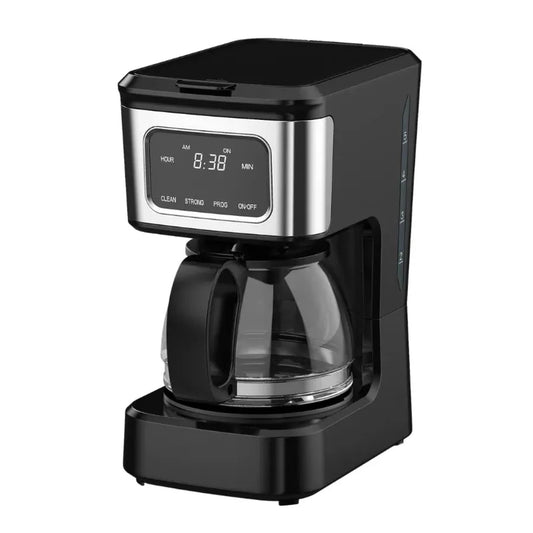 HKM-574547 6-Cup High Glass Coffee Maker with Touch Screen and Non-Stick Warming Plate