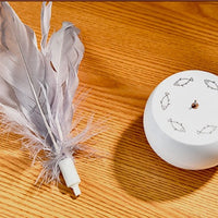 HKM-5745981 Electric Feather Turn Tumbler Cat Toy - Interactive Plastic Design for Playful Felines