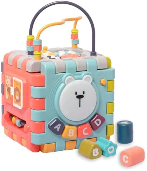 HKM-574611 Six-Sided Baby Activity Cube - Early Learning Polyhedron Play Toy for Cognitive Development