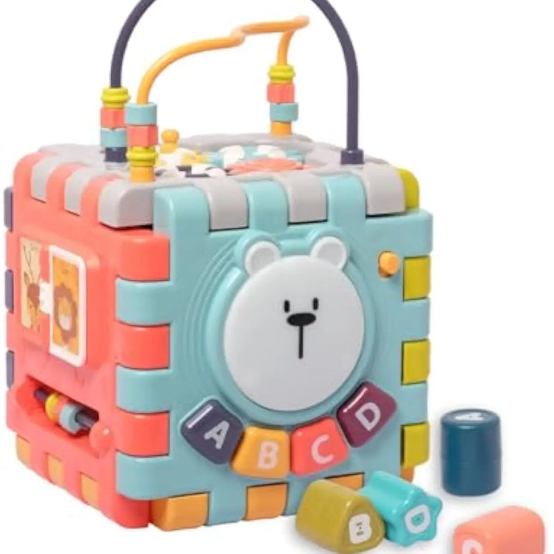 HKM-574611 Six-Sided Baby Activity Cube - Early Learning Polyhedron Play Toy for Cognitive Development