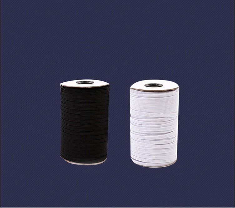 HKM-574803 Walking Horse Elastic Band - Durable Polypropylene & Latex - 1.2 cm Width, 12 mm Diameter, Available in White and Black (91 Meters)