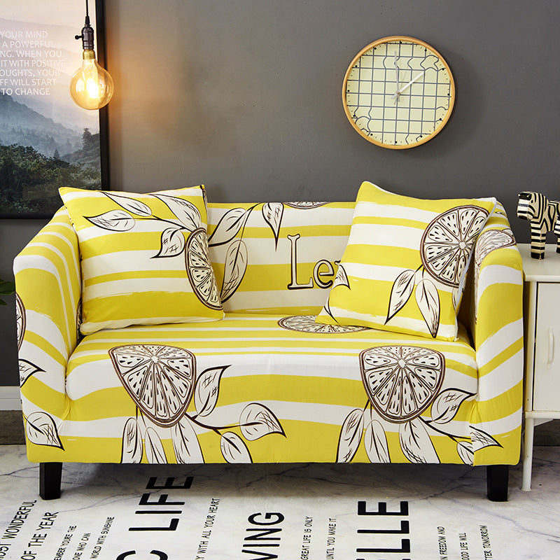 HKM-574867 Multifunctional Stretch Sofa Cover in Pastoral Plant Pattern