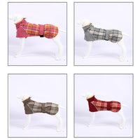 HKM-5749309 Warm Plaid Cotton Linen Pet Jacket for Small to Medium Dogs - Windproof & Adjustable