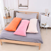 HKM-574931 Solid Color Rectangular Pillow Cover - Soft Plush Cushion Case for Living Room & Bedroom