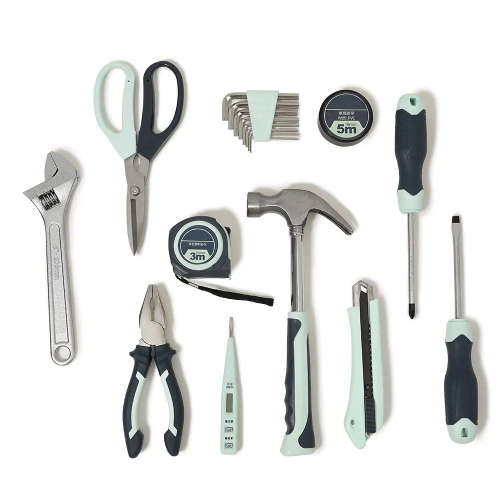 HKM-574995 18-Piece Adjustable Multi-Functional Home Repair Tool Set with Screwdrivers