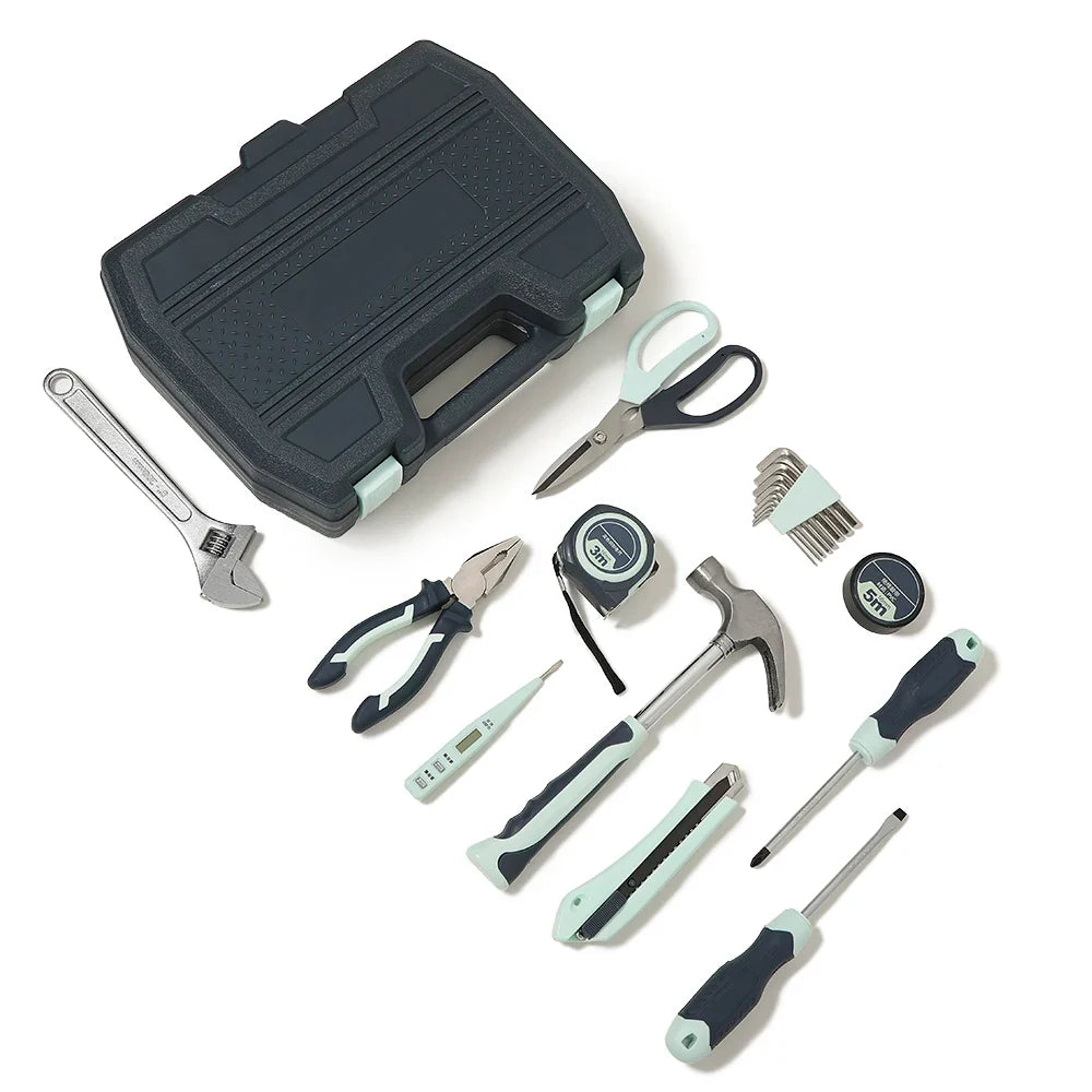 HKM-574995 18-Piece Adjustable Multi-Functional Home Repair Tool Set with Screwdrivers