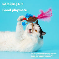 HKM-5750589 Catnip-Filled Bird Cat Teaser Toy - Fleece Cloth & Woven Fabric Designs