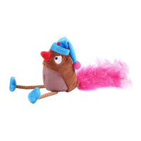 HKM-5750589 Catnip-Filled Bird Cat Teaser Toy - Fleece Cloth & Woven Fabric Designs