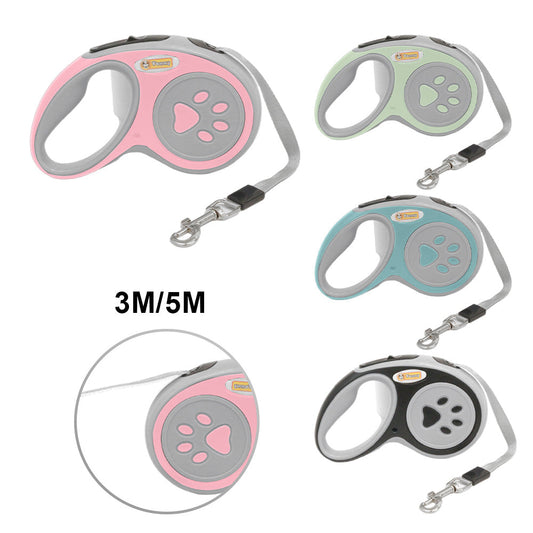 HKM-5750717 3.5-Meter Retractable Nylon Dog Leash with Tangle-Free Design and Comfort Grip for Small to Medium Pets