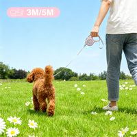 HKM-5750717 3.5-Meter Retractable Nylon Dog Leash with Tangle-Free Design and Comfort Grip for Small to Medium Pets