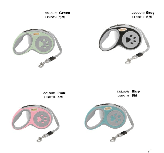 HKM-5750717 3.5-Meter Retractable Nylon Dog Leash with Tangle-Free Design and Comfort Grip for Small to Medium Pets