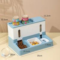 HKM-5751101 Automatic Pet Feeder with Water Dispenser - Plastic Design, Multi-Color Options, 37cm Length