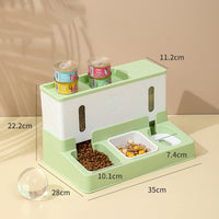 HKM-5751101 Automatic Pet Feeder with Water Dispenser - Plastic Design, Multi-Color Options, 37cm Length