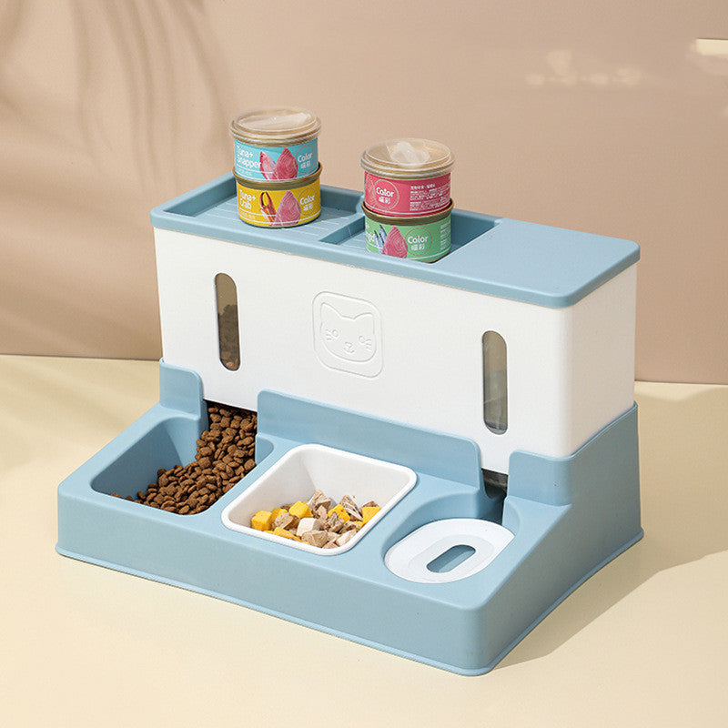 HKM-5751101 Automatic Pet Feeder with Water Dispenser - Plastic Design, Multi-Color Options, 37cm Length
