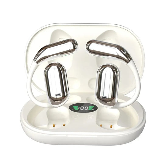 HKM-575123 Wireless Bluetooth Sports Headset with LED Battery Indicator - Long Endurance, Ear-Hanging Design, Blue Color