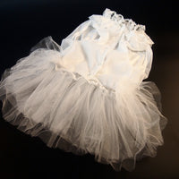 HKM-5751485 Chiffon Princess Skirt for Pets in White and Lotus Root Pink ¨C Sizes M to 5XL