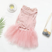 HKM-5751485 Chiffon Princess Skirt for Pets in White and Lotus Root Pink ¨C Sizes M to 5XL