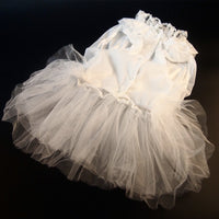 HKM-5751485 Chiffon Princess Skirt for Pets in White and Lotus Root Pink ¨C Sizes M to 5XL