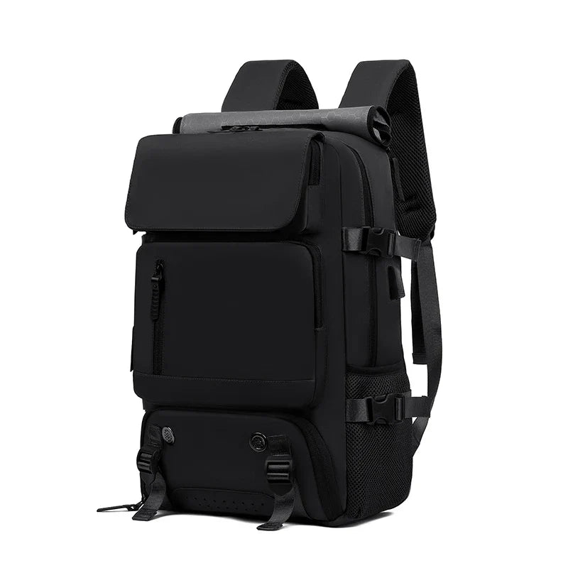 HKM-575187 Waterproof 17-Inch Laptop Backpack with Shoe Compartment for Men, Travel-Friendly Design
