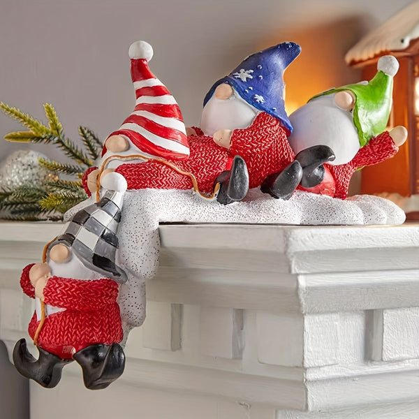 HKM-575251 Resin Christmas Dwarf Faceless Doll Ornament for Holiday Decor
