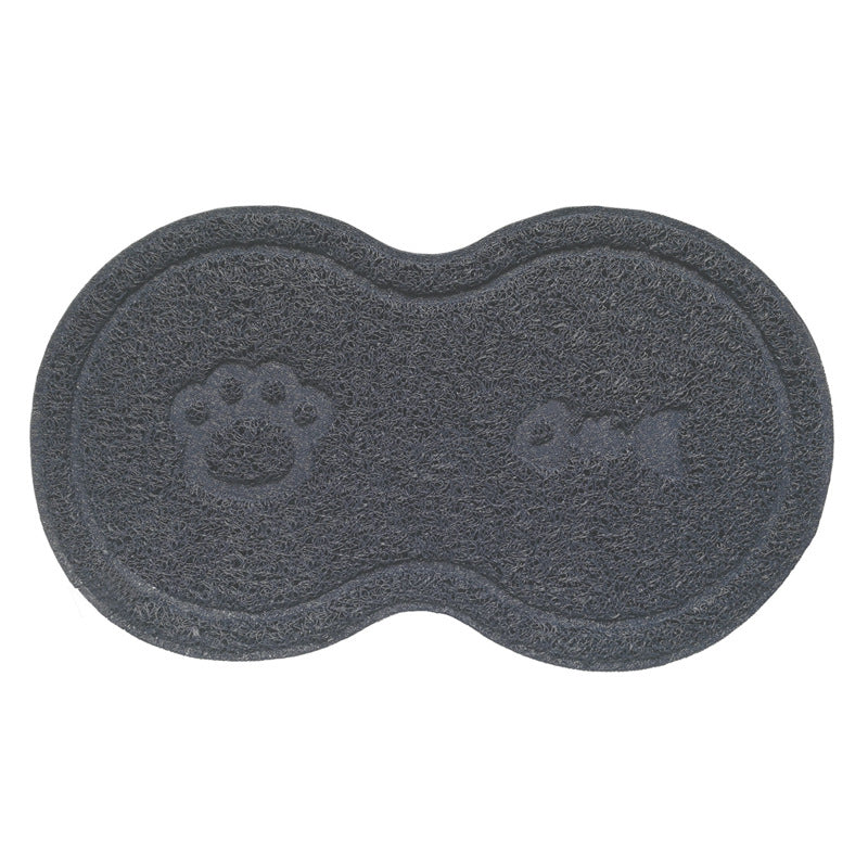 HKM-5752765 PVC Cat Litter Mat in Grey - Anti-Skid, Easy to Clean, Compact Design