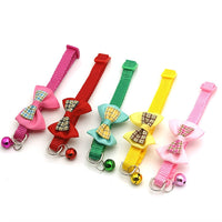 HKM-5752893 Stylish Bow Tie Pet Collar with Bells - Available in Multiple Colors