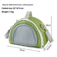 HKM-5753149 Portable Diaper Bag for Small Pets - Gray, Green, Orange Polyester, Four Seasons Use