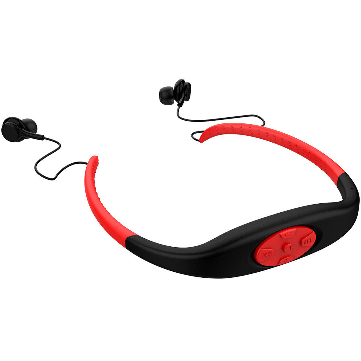 HKM-575315 2-in-1 Bluetooth Wireless Earphones & MP3 Player, IPX8 Waterproof Neckband Headset with Microphone, 8GB Storage