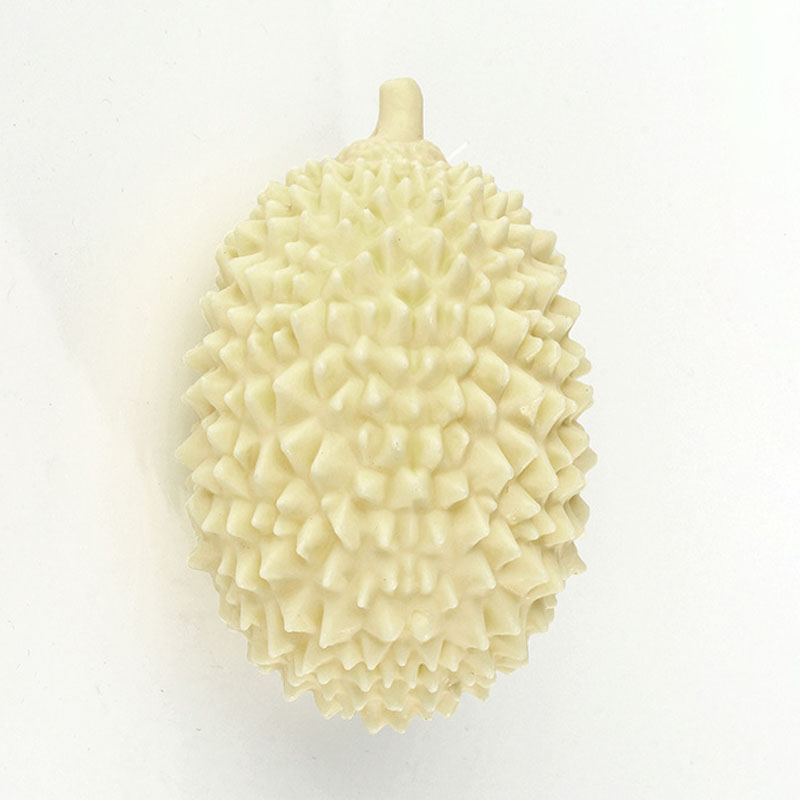 HKM-5754173 Durian-Shaped Chew Toy for Dogs - Squeaky Dental Toy for Small to Medium Pets, Milk-Flavored, Teeth Cleaning and Training