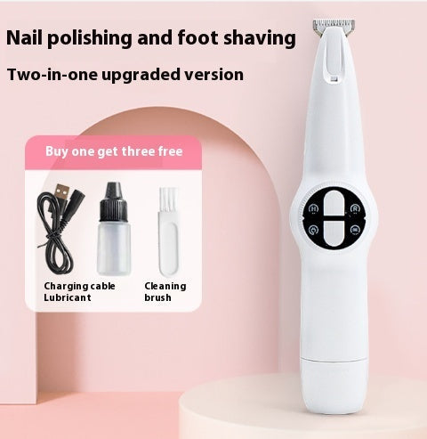 HKM-5754685 Electric Pet Nail Grinder for Gentle Foot Care - Mute, Rechargeable, Compact Design