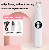 HKM-5754685 Electric Pet Nail Grinder for Gentle Foot Care - Mute, Rechargeable, Compact Design