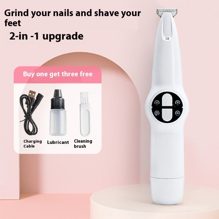 HKM-5754685 Electric Pet Nail Grinder for Gentle Foot Care - Mute, Rechargeable, Compact Design