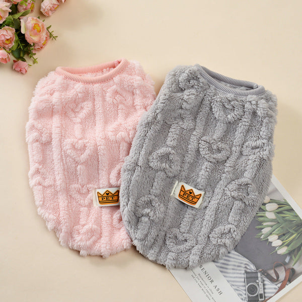 HKM-5755453 Reversible Velvet Vest for Pets - Fleece Lined, Warm & Stylish - Available in Multiple Colors and Sizes