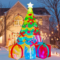 HKM-575571 7 FT Inflatable Christmas Tree with LED Lights for Outdoor Holiday Decor