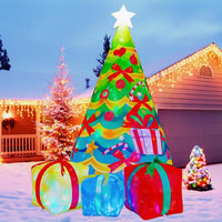 HKM-575571 7 FT Inflatable Christmas Tree with LED Lights for Outdoor Holiday Decor