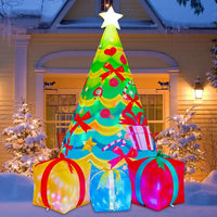 HKM-575571 7 FT Inflatable Christmas Tree with LED Lights for Outdoor Holiday Decor