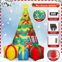 HKM-575571 7 FT Inflatable Christmas Tree with LED Lights for Outdoor Holiday Decor