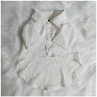 HKM-575571 Leisurely Pet Shirt for Dogs and Cats - Soft Polyester, Available in White, Gray, Pink, Sizes S to XXL