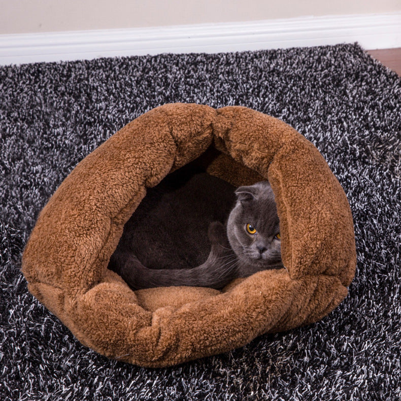 HKM-5756733 Cozy Cloth Cat Nest Bed for All Seasons – 26x24x5cm