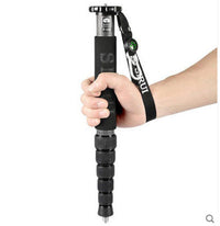 HKM-575699 Carbon Fiber Monopod for SLR Cameras - Portable Travel Photography Accessory, Adjustable Height 380mm to 1540mm, Max Load 10kg, 6 Sections