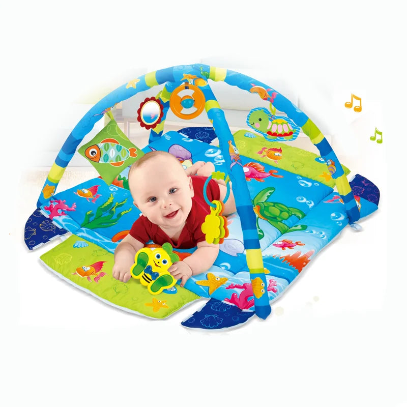HKM-575763 Interactive Educational Musical Play Mat for Babies and Toddlers, Soft Sensory Gym Floor Mat, EPT369488