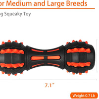 HKM-5758141 Durable Rubber Dumbbell Squeaky Toy for Medium & Large Dogs - Ideal for Aggressive Chewers