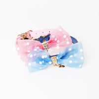 HKM-5758653 Bright Colors PU Pet Collar with Chain Ring - Available in Gold, Blue, Brown, Red, Pink