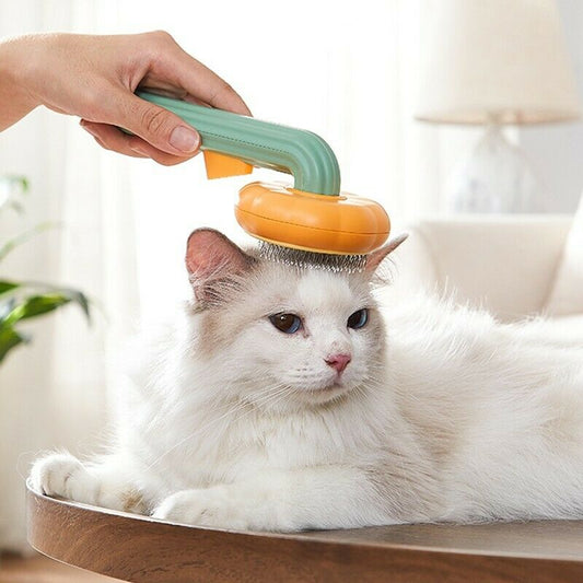 HKM-5759933 Self-Cleaning Slicker Brush for Dogs, Cats, and Rabbits - Gentle Grooming Tool for Loose Undercoat and Mats