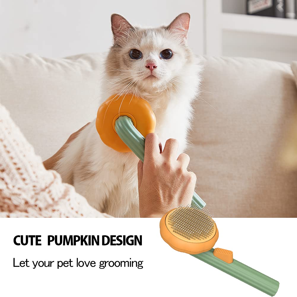 HKM-5759933 Self-Cleaning Slicker Brush for Dogs, Cats, and Rabbits - Gentle Grooming Tool for Loose Undercoat and Mats