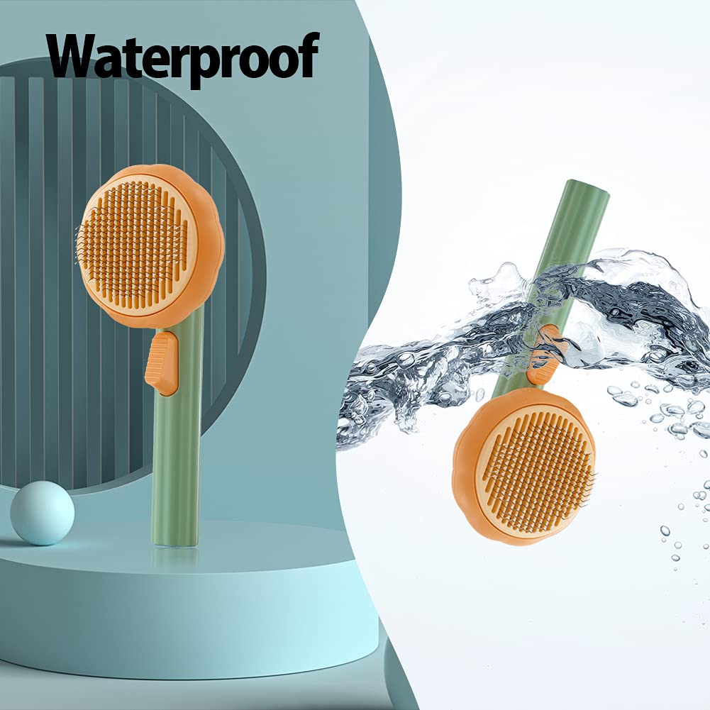 HKM-5759933 Self-Cleaning Slicker Brush for Dogs, Cats, and Rabbits - Gentle Grooming Tool for Loose Undercoat and Mats