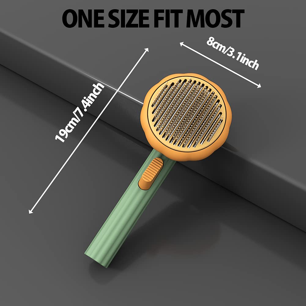 HKM-5759933 Self-Cleaning Slicker Brush for Dogs, Cats, and Rabbits - Gentle Grooming Tool for Loose Undercoat and Mats