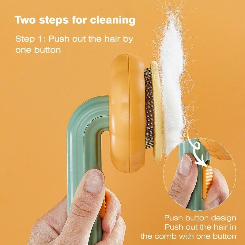 HKM-5759933 Self-Cleaning Slicker Brush for Dogs, Cats, and Rabbits - Gentle Grooming Tool for Loose Undercoat and Mats