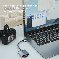 HKM-576019 Dual Port USB 3.0 OTG Card Reader for TF/SD Cards - Simultaneous Access