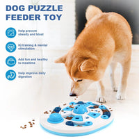 HKM-5760445 Interactive Dog Puzzle Toy with 24 Hidden Food Locations and Spherical Bells for Training and Feeding